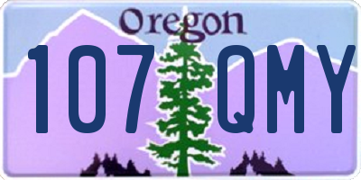OR license plate 107QMY