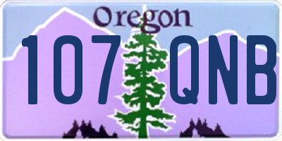 OR license plate 107QNB