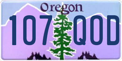 OR license plate 107QOD