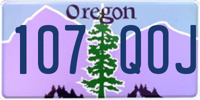 OR license plate 107QOJ