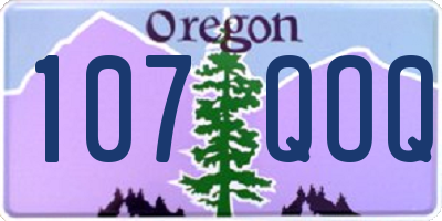 OR license plate 107QOQ