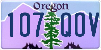 OR license plate 107QOV