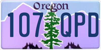 OR license plate 107QPD