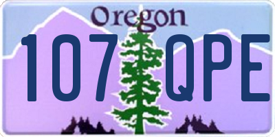 OR license plate 107QPE