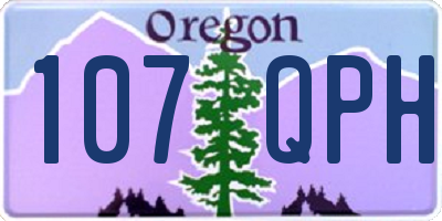 OR license plate 107QPH