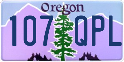 OR license plate 107QPL