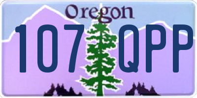 OR license plate 107QPP