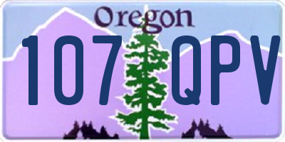 OR license plate 107QPV
