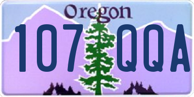 OR license plate 107QQA