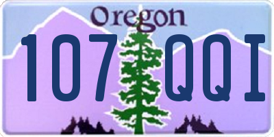 OR license plate 107QQI