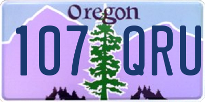 OR license plate 107QRU