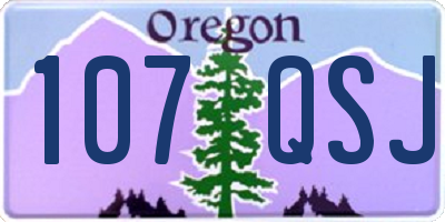 OR license plate 107QSJ
