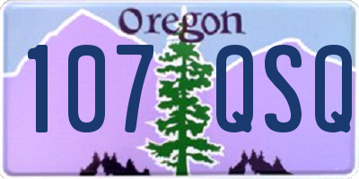 OR license plate 107QSQ
