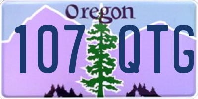 OR license plate 107QTG