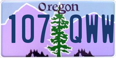 OR license plate 107QWW
