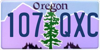 OR license plate 107QXC