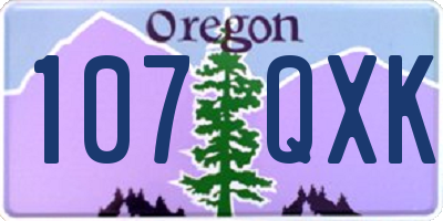 OR license plate 107QXK