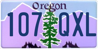 OR license plate 107QXL