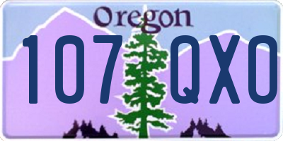 OR license plate 107QXO