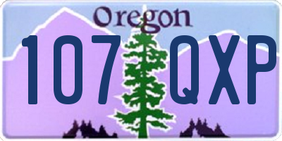 OR license plate 107QXP