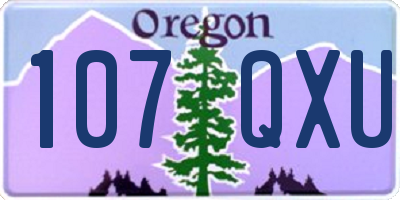 OR license plate 107QXU