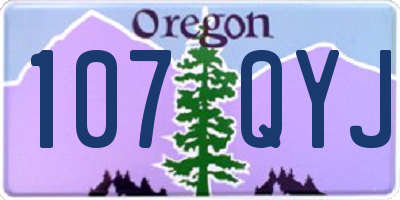 OR license plate 107QYJ