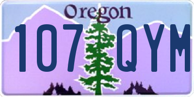 OR license plate 107QYM