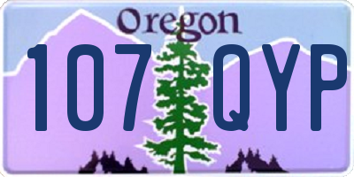 OR license plate 107QYP