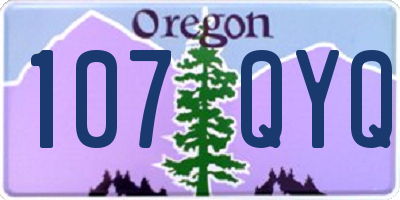 OR license plate 107QYQ