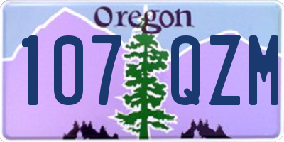 OR license plate 107QZM