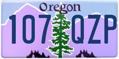 OR license plate 107QZP