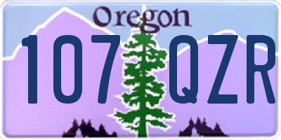 OR license plate 107QZR