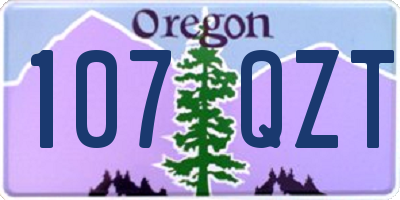 OR license plate 107QZT