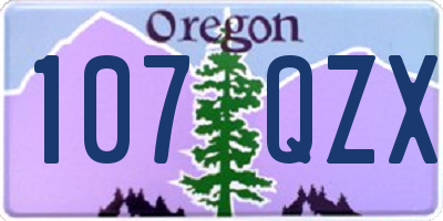 OR license plate 107QZX
