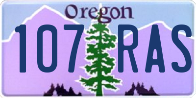 OR license plate 107RAS