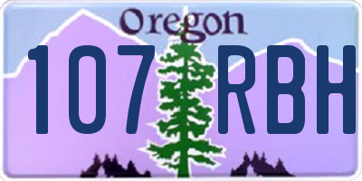 OR license plate 107RBH