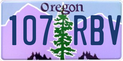 OR license plate 107RBV