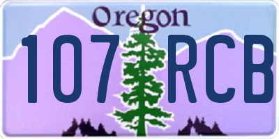 OR license plate 107RCB