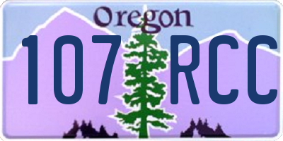 OR license plate 107RCC