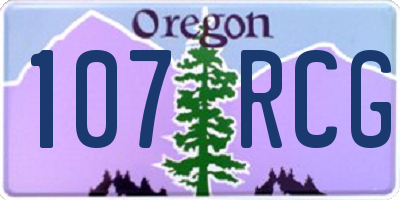 OR license plate 107RCG
