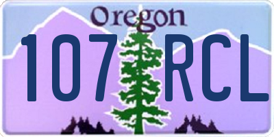 OR license plate 107RCL