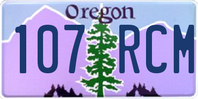 OR license plate 107RCM