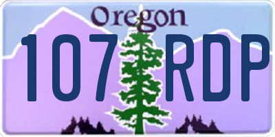 OR license plate 107RDP
