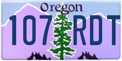 OR license plate 107RDT
