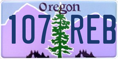 OR license plate 107REB