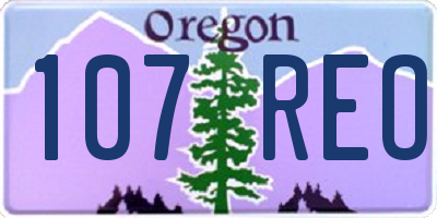 OR license plate 107REO