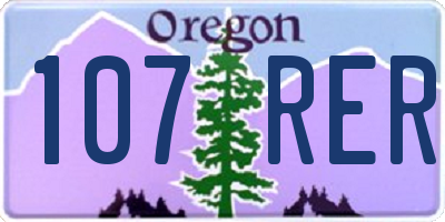 OR license plate 107RER