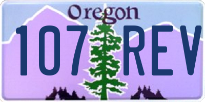 OR license plate 107REV
