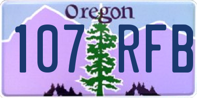 OR license plate 107RFB