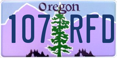 OR license plate 107RFD